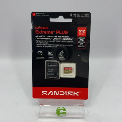 New SanDisk Extreme Plus 512GB microSD Express Card HD SDSQXBJ-512G-GU6MA