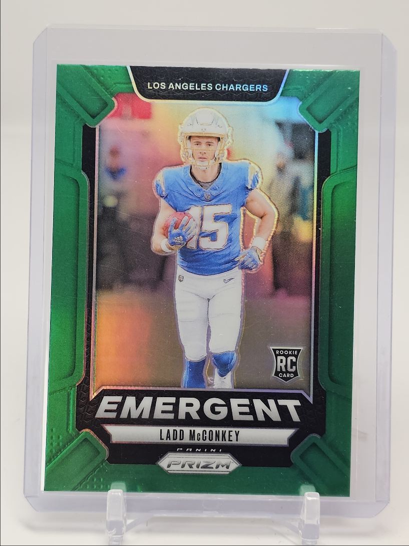 LADD MCCONKEY 2024 PANINI PRIZM EMERGENT ROOKIE GREEN CHARGERS RC Q3549