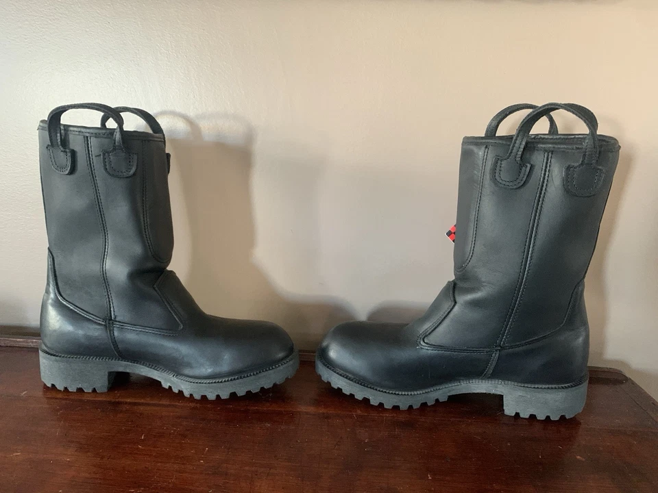 Black Diamond Structured Leather Firefighter NFPA Boots Women’s 5  1/2 Steel Toe - Image 4 of 4