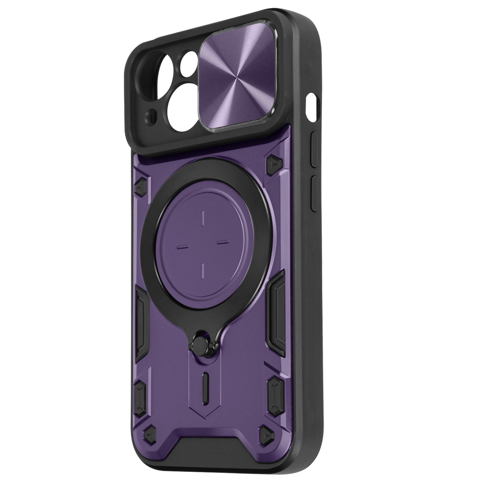 Coque pour iPhone 15 violette en polycarbonate rigide de qualité supérieure - 2
