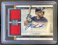 2020 Topps Museum J.D. Martinez Single-Player Signature Dual Jersey Auto #/50
