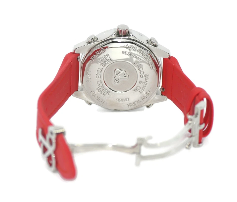 Reloj Jacob & Co Five Timezone Diamante Acero Inoxidable JCM-58DA Foto 4 de 4
