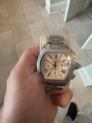 Cartier Roadster W62019X6 Great Condition with Box Rarely Worn Recently Serviced