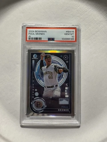 2024 Bowman Chrome- Paul Skenes “AI” Refractor RC #BAI-15 PSA 10