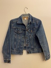 Vintage Levi s Trucker Jacket USA 1970s Orange Tab Denim Size L