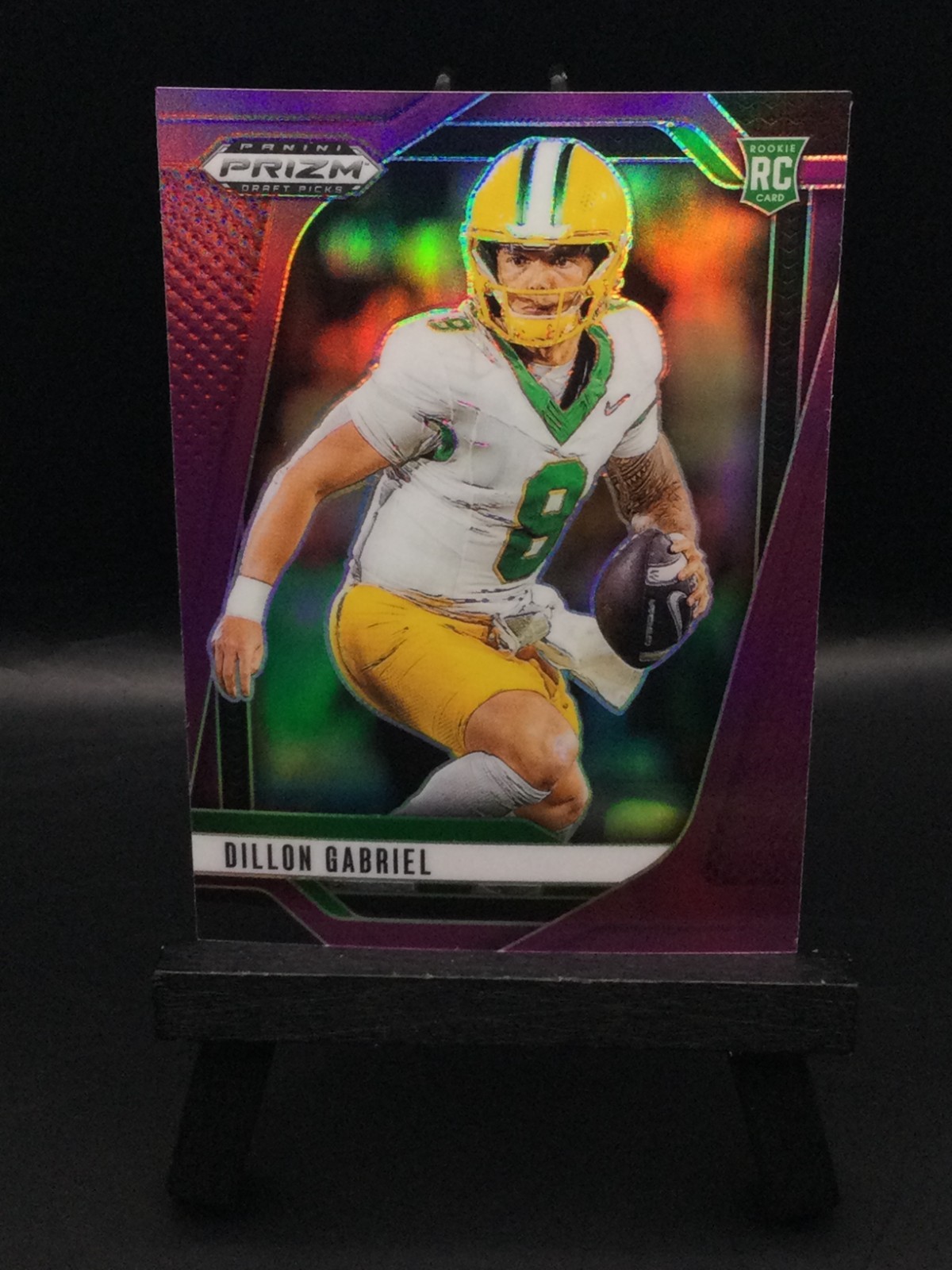 2025 Prizm Draft Picks Dillon Gabriel RC #97 Prizm Purple /99 Oregon Ducks