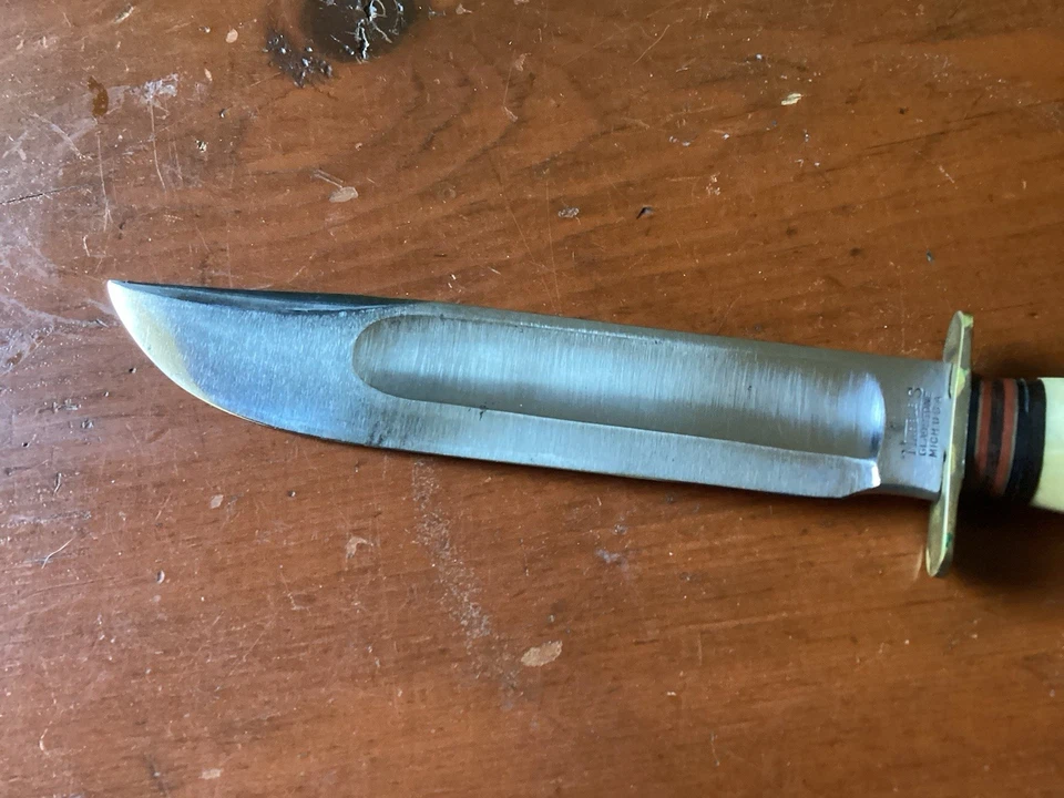 Cuchillo ideal Canicas Gladstone mango de ciervo hoja de 7 pulgadas Foto 4 de 4