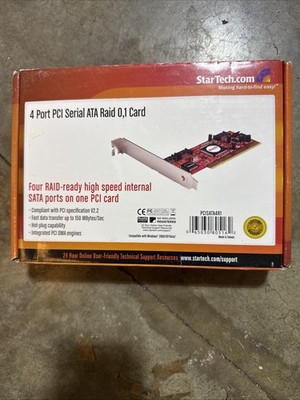 StarTech 4 Port PCI SATA RAID Controller Adapter Card, PCISATA4R1