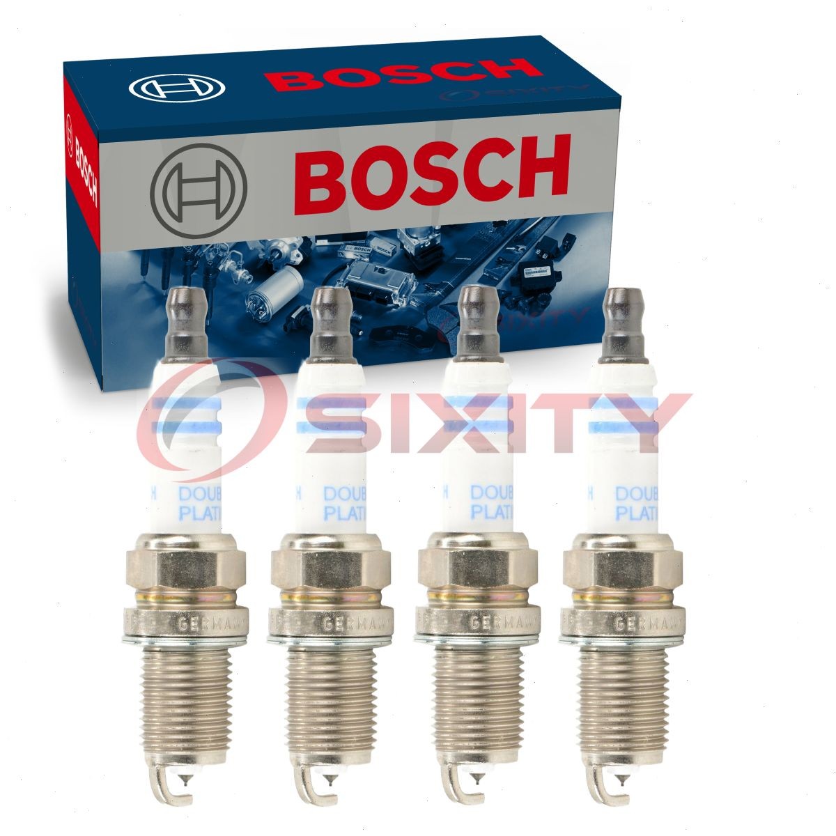 4 pc Bosch Double Platinum Spark Plugs for 1990-1991 Oldsmobile Cutlass qr