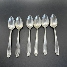Oneida Community Par Plate Bridal Wreath 6- Fruit Orange Spoons 5 1/2”