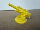 Marx Navarone Cannon & Base Yellow Plastic Vintage 1970s WWII Playset Accessory