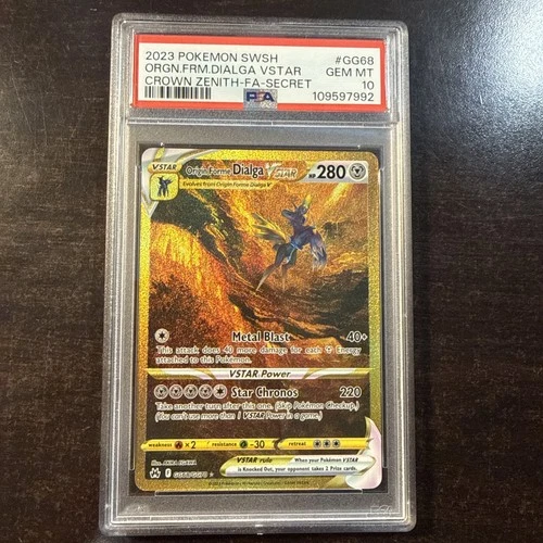2023 Pokemon Crown Zenith Origin Forme Dialga VSTAR #gg68 Gold Secret PSA 10 Gem
