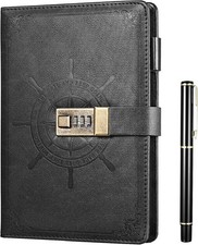 Diario con candado y bol grafo para hombre y mujer