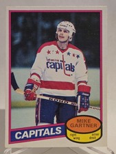 Mike Gartner Rookie RC 1980-81 O-Pee-Chee Hockey Card #195 Washington Capitals. rookie card picture