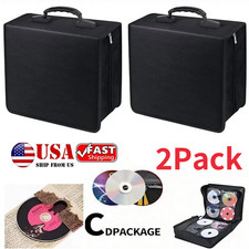 2Pack 520 Disc CD Storage Case DVD Organizer Holder Bag Wallet Album Media Video