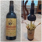 Vintage Ambassador Deluxe Scotch Bottle Music Box Cigarette Dispenser Japan 🔥