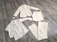 Vintage 60s Mod Butte Knit Suit Blazer High-Rise Bell Bottoms 3pc NWT