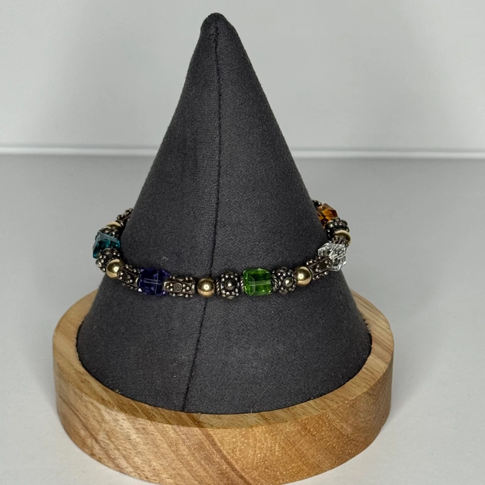 Awareness Ribbon Bracelet SIC 925 Sterling Silver 14k Beads Multicolor Beads - Image 4 of 4