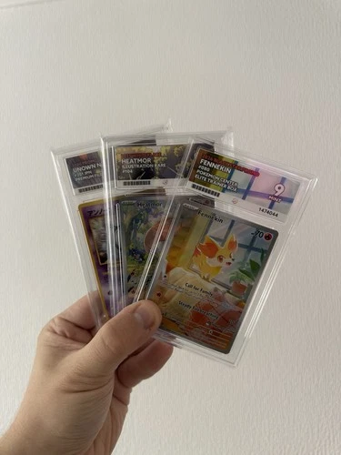 3 Ace 9 Slabs - Fennekin (Pokémon Centre) / Heatmor / Unown N
