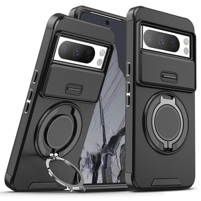 For Google Pixel 10 Pro XL 9A 8 7 Full Body Case with Stand + Slide Camera Cover
