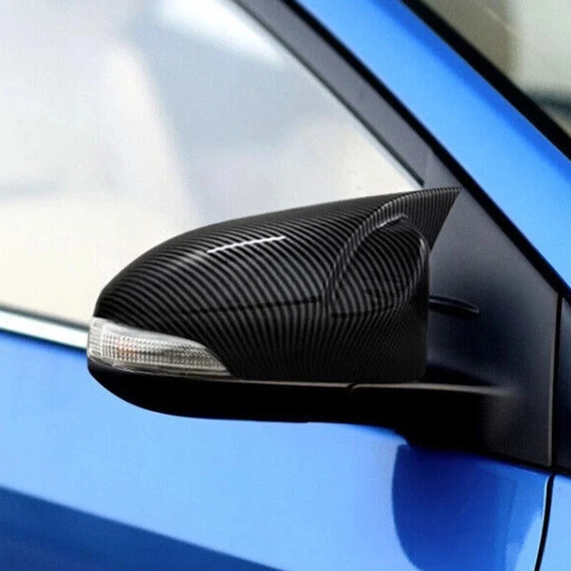Cubierta lateral del espejo retrovisor de fibra apta para Toyota Yaris 14 VIOS VITZ A 14-19 Foto 4 de 4