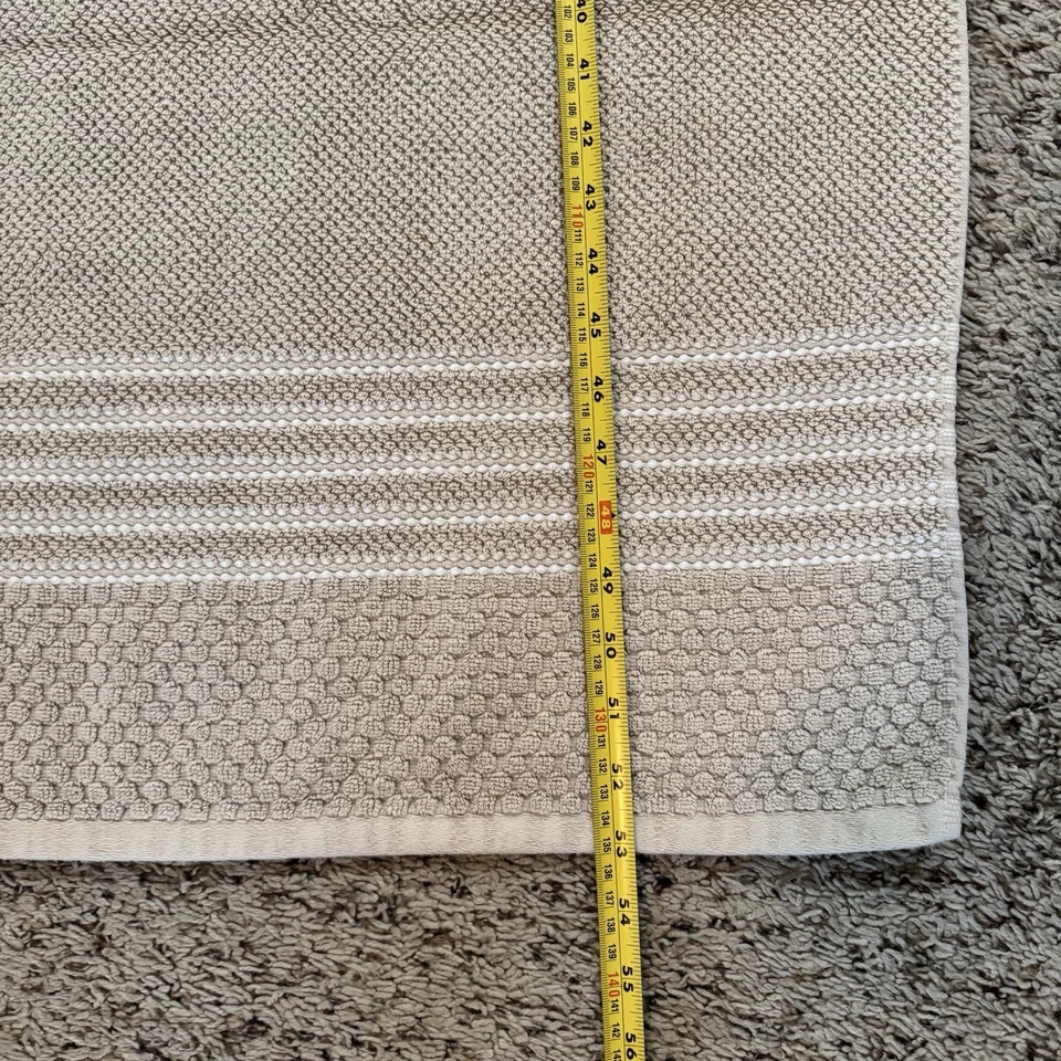 "Toallas de baño Cynthia Rowley 100 % algodón (2) 53"" x 29"" beige tostado" Foto 3 de 4