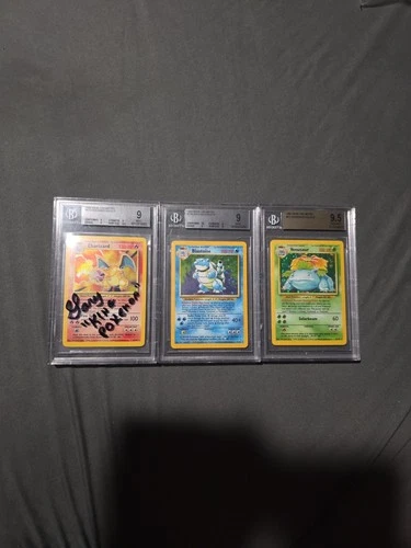 Charizard Signed Blastoise Red Dot Venusaur BGS 9 9 9.5