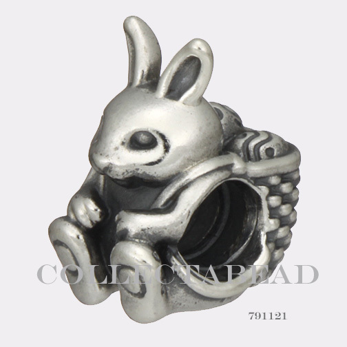 Authentic Pandora Sterling Silver Easter Bunny Bead 791121