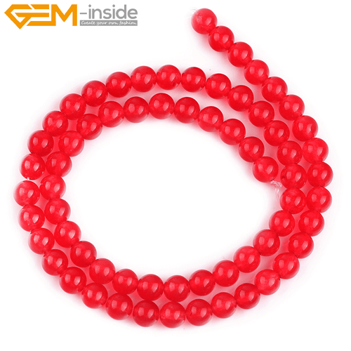 "Cuentas redondas de piedra preciosa de jade de ciruela de 4 mm 6 mm 8 mm 10 mm 12 mm 14 mm para hacer joyas 15" - Imagen 20 de 41
