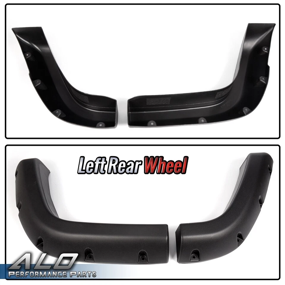 Pocket Rivet Style Wheel Fender Flares Textured Fit For Jeep Cherokee XJ 4-Door Foto 4 de 4