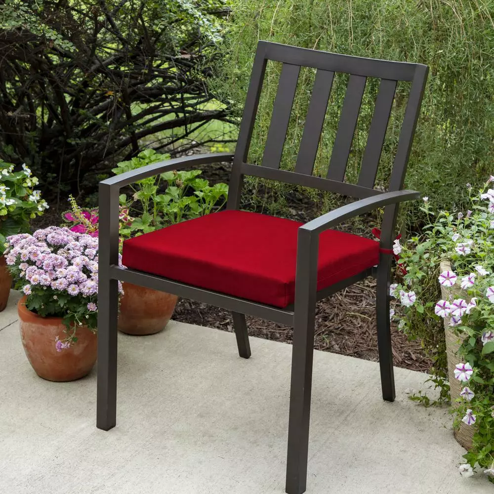 Home Decorators 18x18 Sunbrella Spectrum Cherry Outdoor Dining Chair Cushion