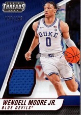 2022-23 Panini Chronicles Draft Picks Threads Mem Red #25 Wendell Moore Jr/199