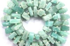 50 Piece Natural Amazonite Gemstone Rough Center Drilled Raw Size 6-8 MM