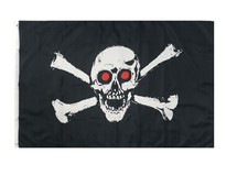 Red Eyes Skull Swords Pirate Flag 3x5ft Pirate Boat Flag Jolly Roger Flag Skull