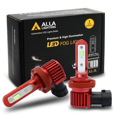Alla Lighting Brightest LED H11 Driving Light|Fog Light Lamp,Light Blue Tint 8K