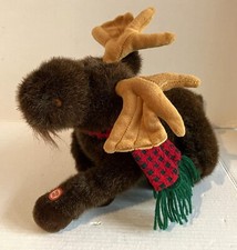 Fun World Singing Christmas Moose Plush Stuffed Animal Toy Holiday Musical