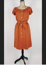 Women Summer ORANGE Dress Sz Small Inventory Clean out SALE