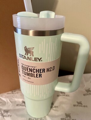 Stanley Authentic 30 Oz MINT RAINFALL Tumbler Sold Out In Stores! NIB