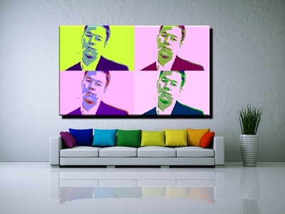 LEINWAND BILD XXL POP ART MARK WAHLBERG ANDY WARHOL TRANSFORMERS TED BIS 150x90