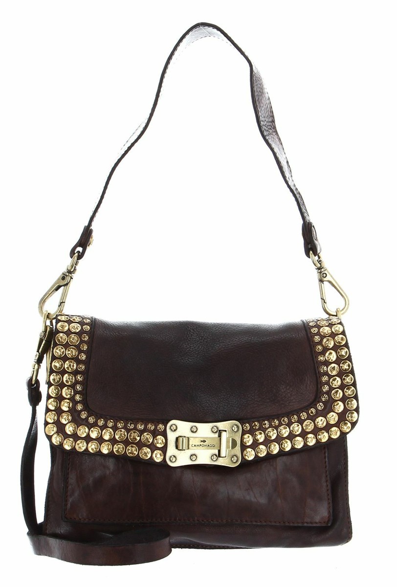 Sac Bandoulière CAMPOMAGGI Crossbody S En Cuir - Couleur Moro Marron - Vintage