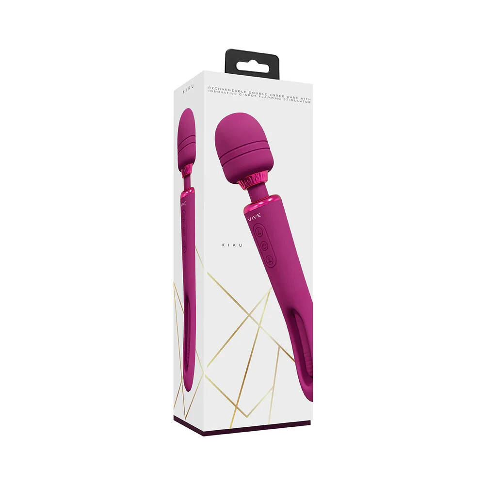 Shots Vive Kiku Double Ended Wand with G-Spot Flapping Stimulator