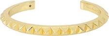 AllSaints Studded Bangle Cuff Bracelet Gold One Size