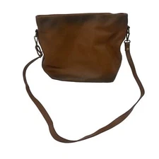 Preowned I Medici Brown Leather Snap Top Handbag Purse Shoulder Bag for Women