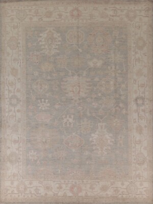 Pink/ Beige 8x10 Living room Oushak Turkish Rug Vegetable Dye Handmade Wool