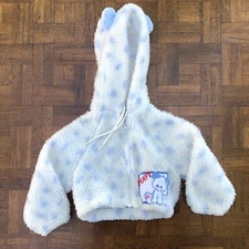 Vintage 70s/80s Cuddle Time Baby Boys Small Fuzzy Puppy Winter Hooded Pram Coat