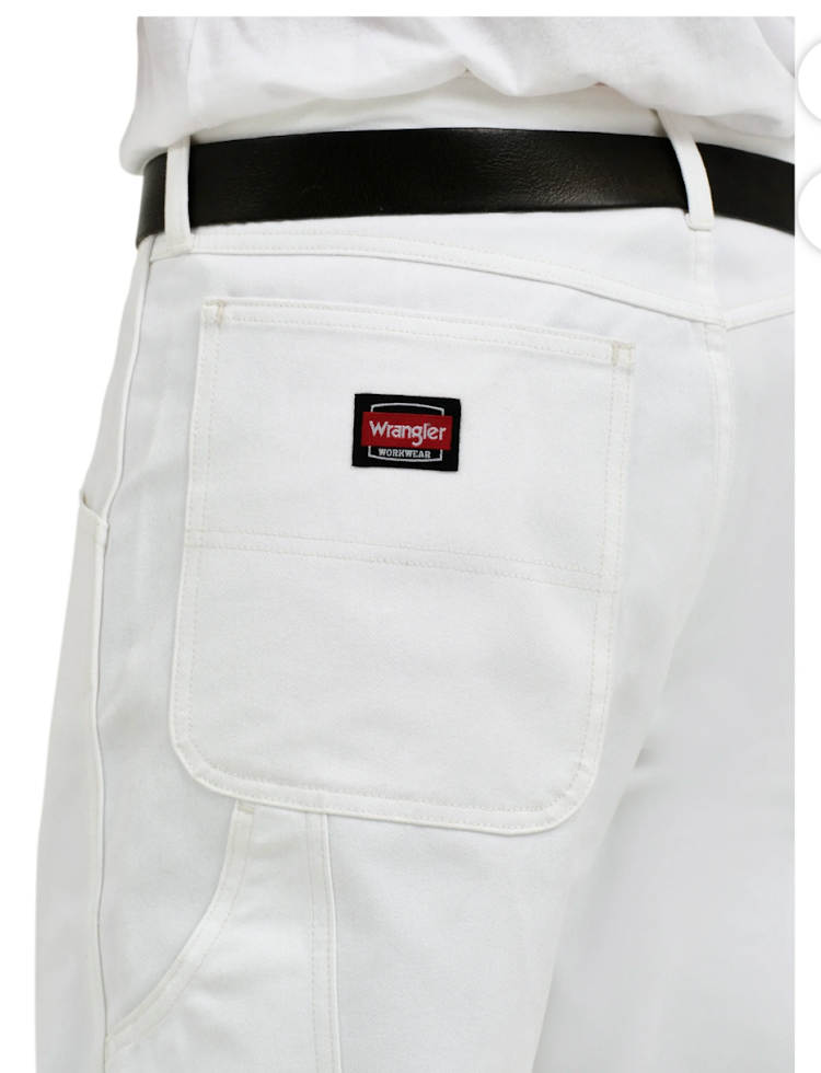 Men's Wrangler Workwear Painter Pants White NEW you choose waist