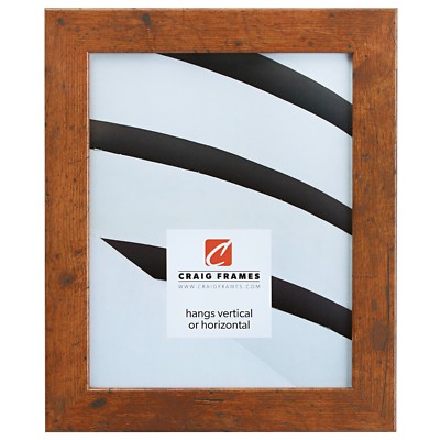 Craig Frames Bauhaus, 1.25'' Modern Rustic Light Walnut Brown Picture Frame