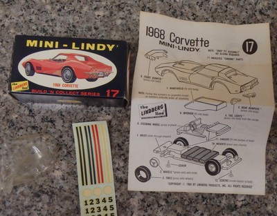 1968 Corvette 1:64 Vintage Mini-Lindy Model Car Series 17 Lindberg - Box only