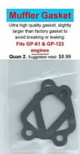GP-61 & GP-123 Twin Exhaust/Muffler Gasket 2 Pack NIP