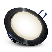 RX-3 Einbauleuchte Schwarz GebüRstet Rund Flach Inkl. GX53 Led 5W Neutralweiß